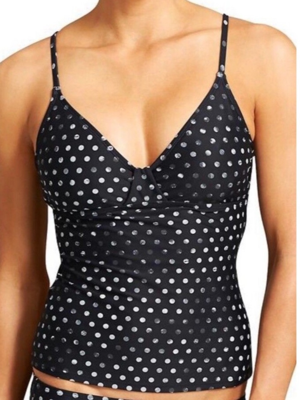 Athleta Leila Polka Dot Tankini Top - 34B/C